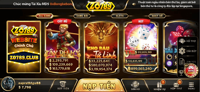 Zo789 – Cổng game bài đổi thưởng hot nhất năm 2024